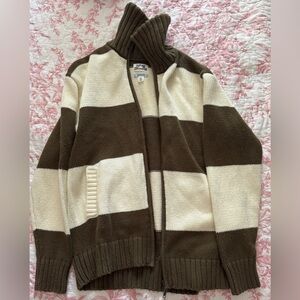 Future Collective
Greenish Brownish and cream stripes
Size S 
great condition